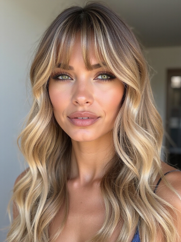 accessorizing with stylish bangs