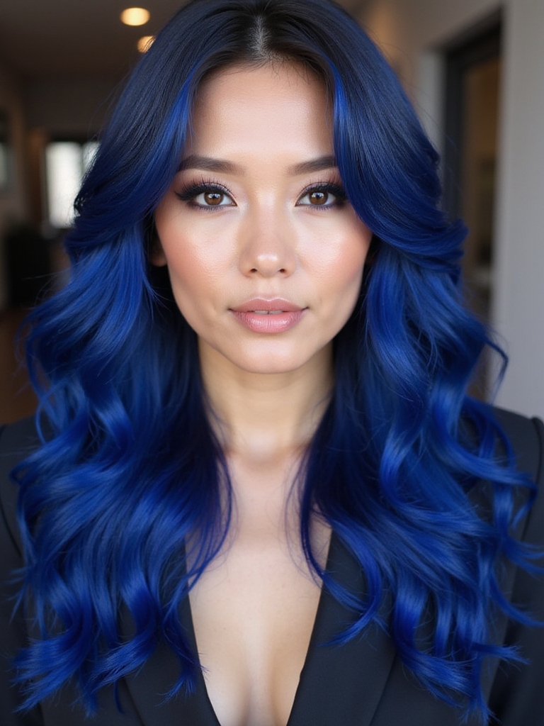 balanced cool and warm blues