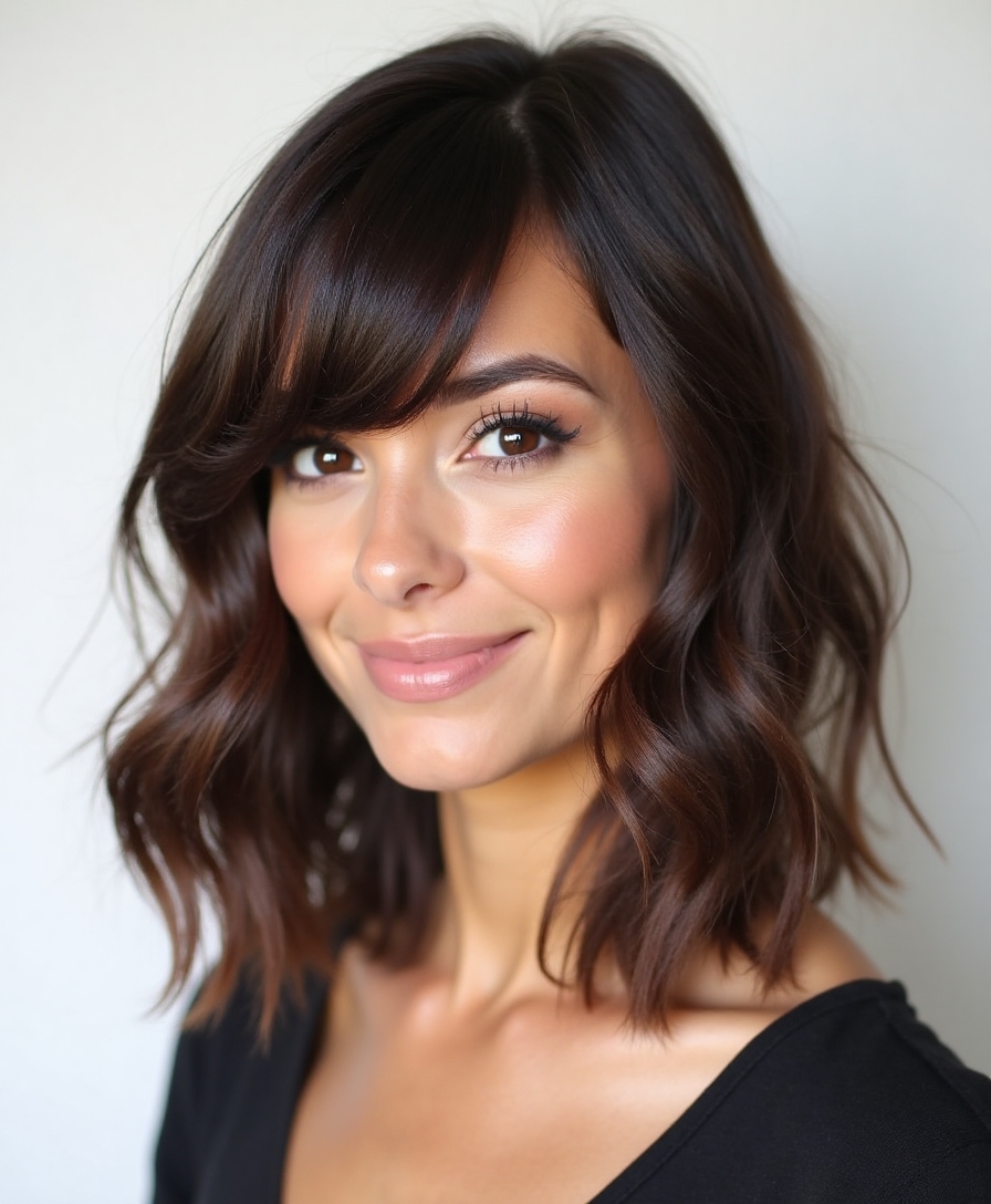 bangs and layers transformation