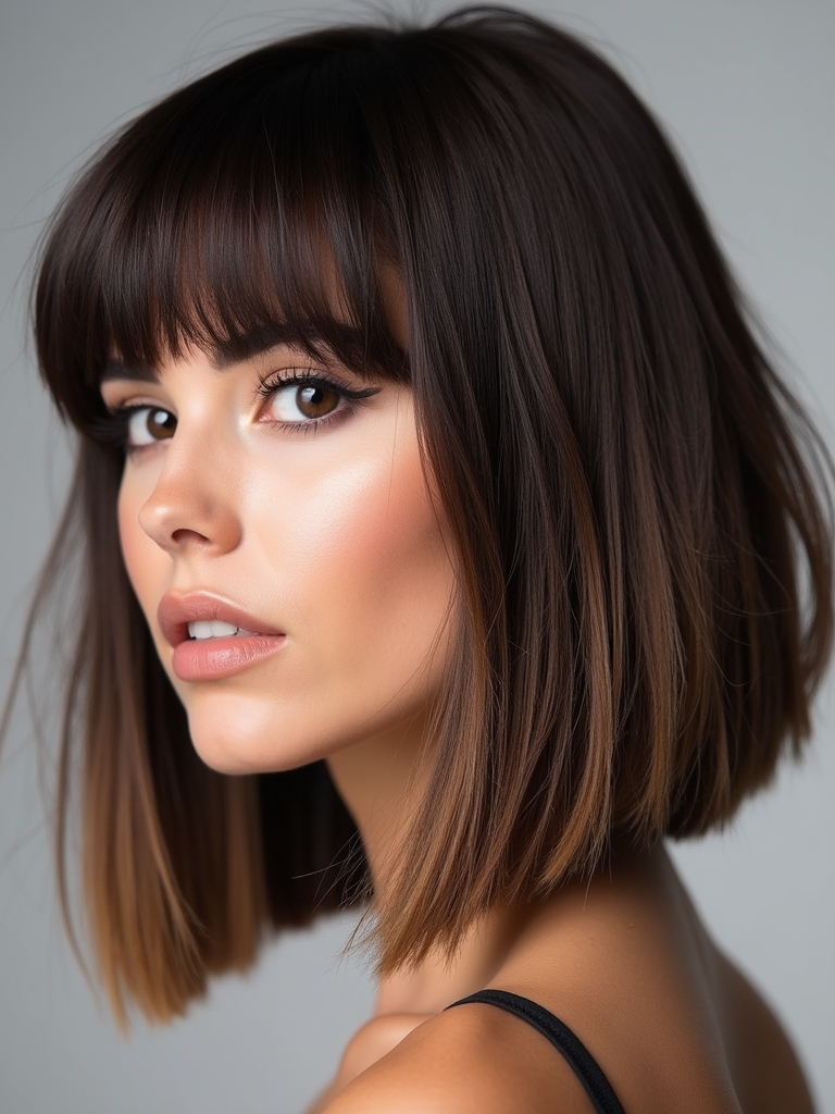 bangs transformation for bobs