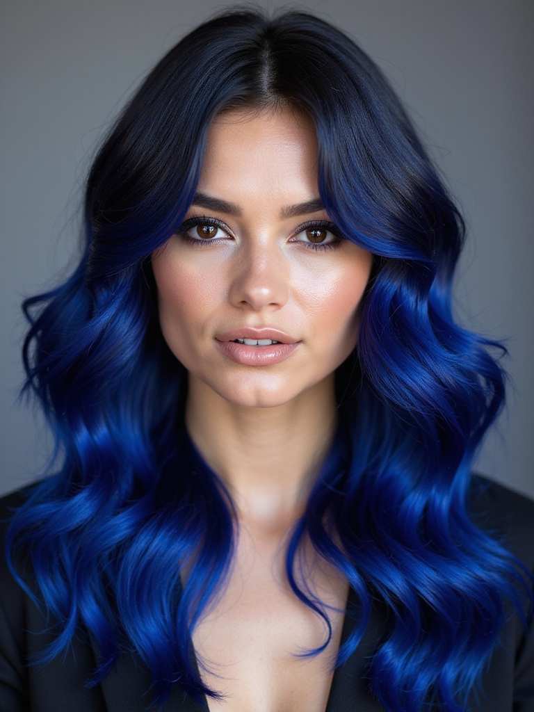 blue hair application techniques