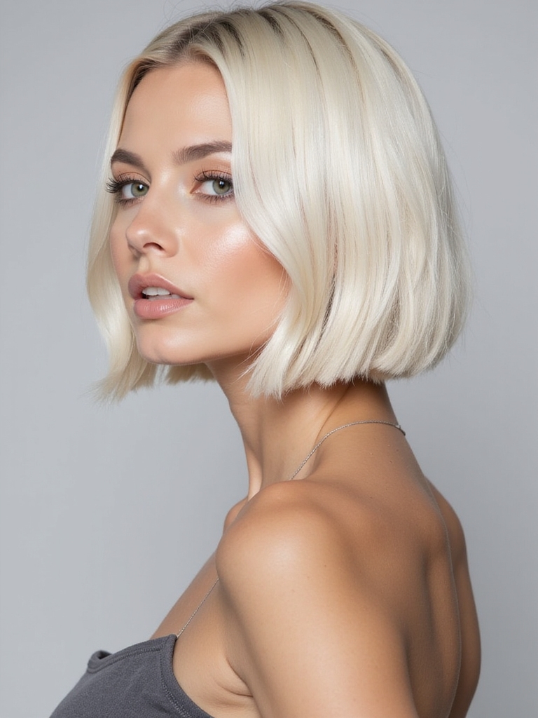 blunt bob enhances fine hair