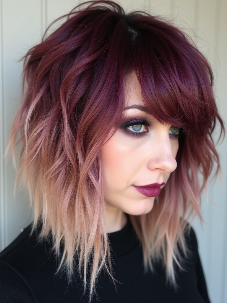 bold colors for wolf cut