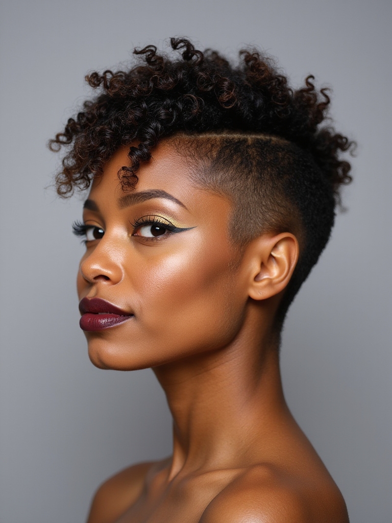 bold curls edgy undercut