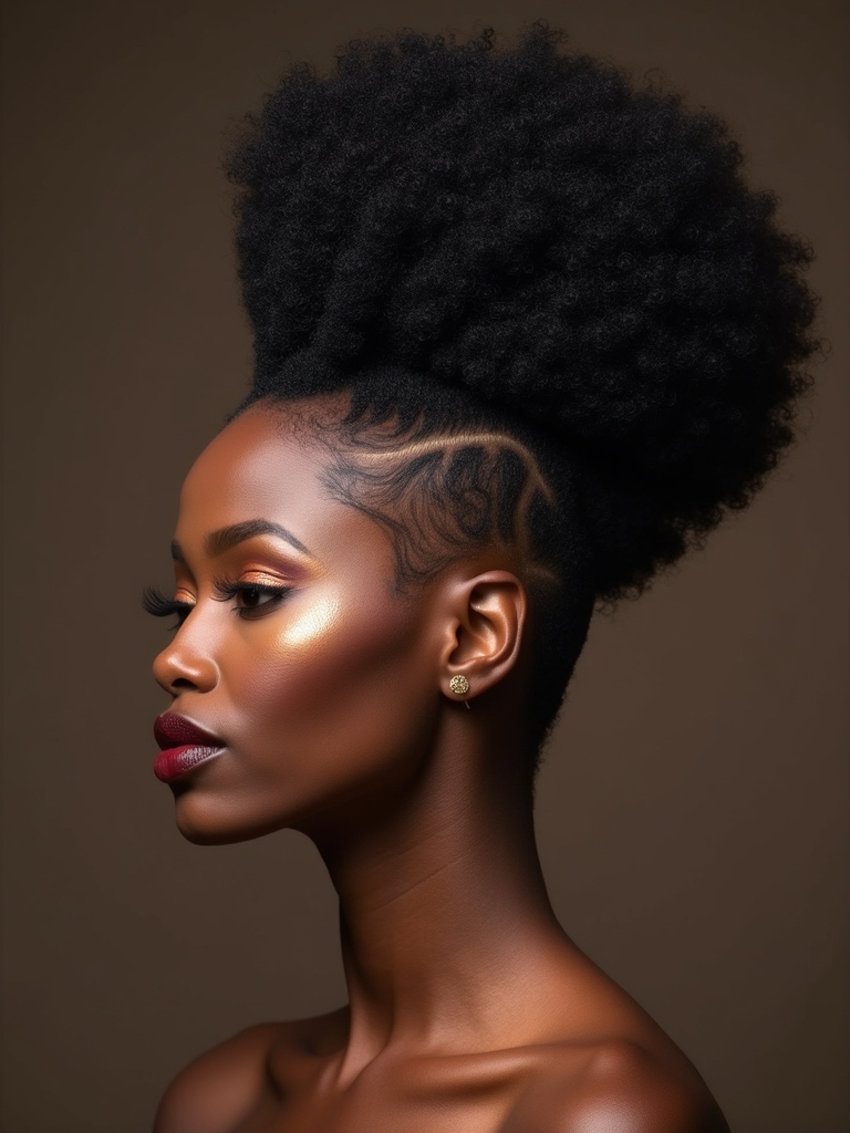 bold elegant natural hairstyle