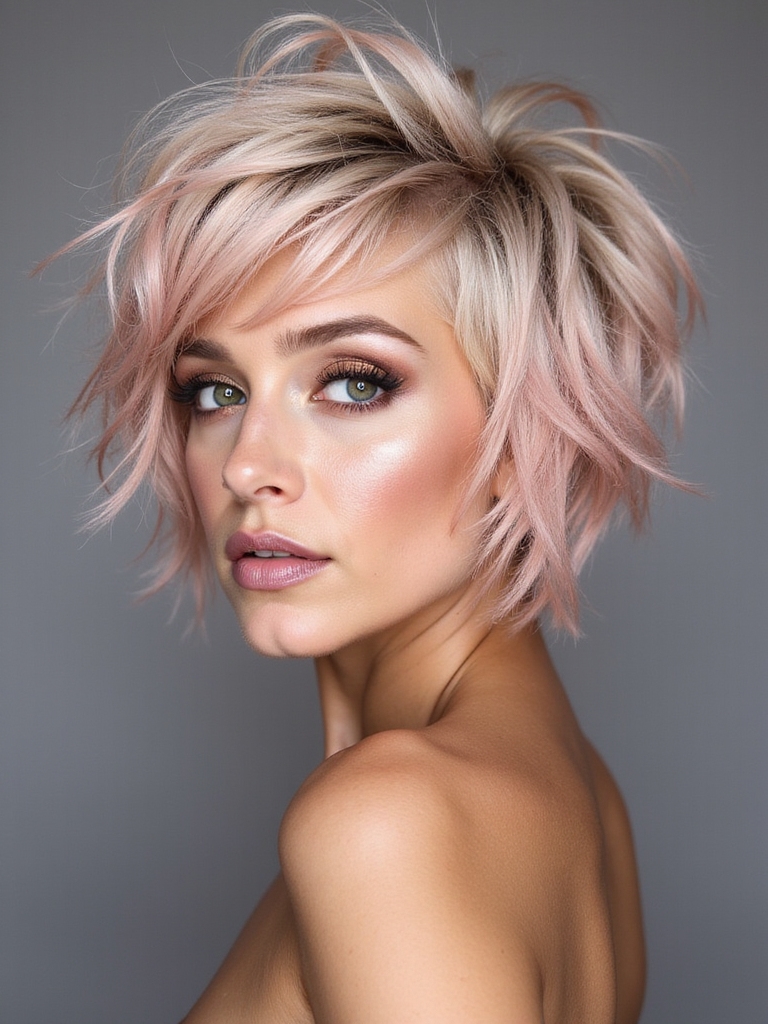 bold highlights and balayage