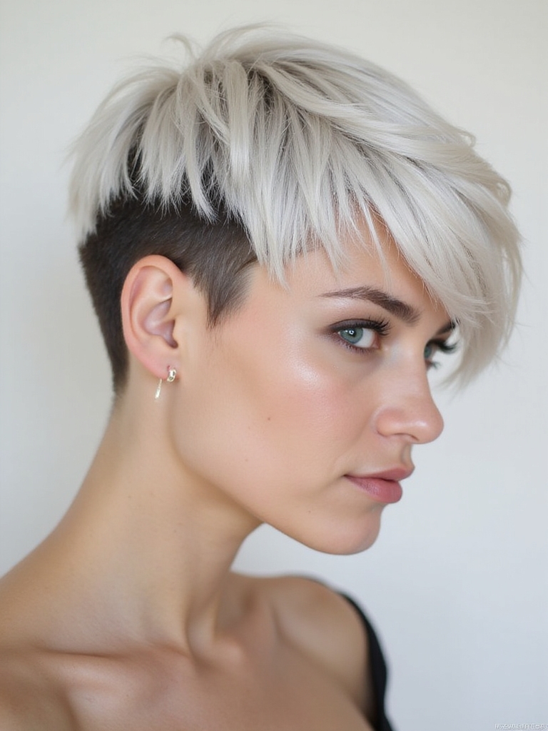 bold pixie with undercut