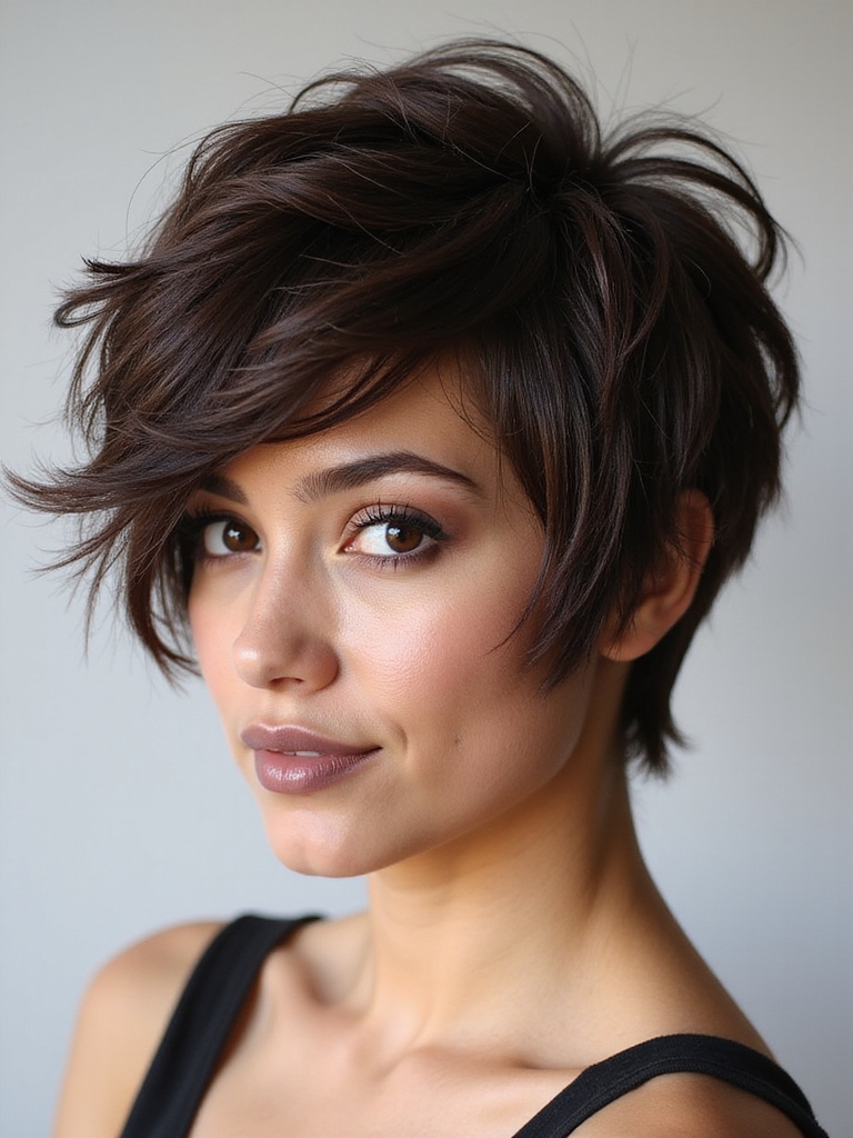 bold textured carefree pixie