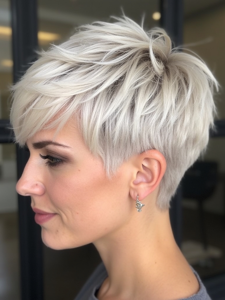 bold textured pixie cut