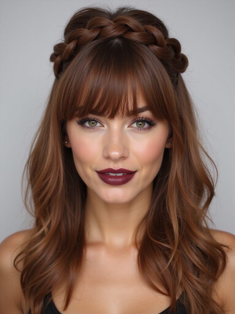 braided styles for bangs