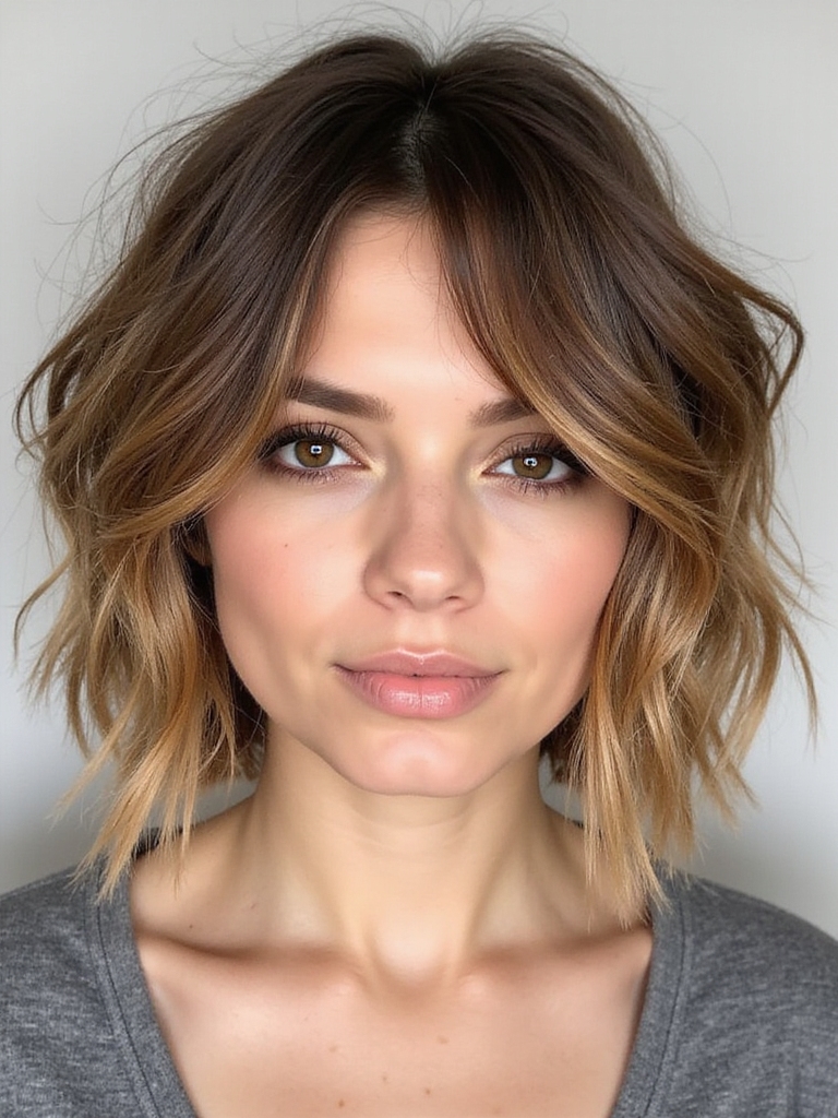 carefree textured layered bob