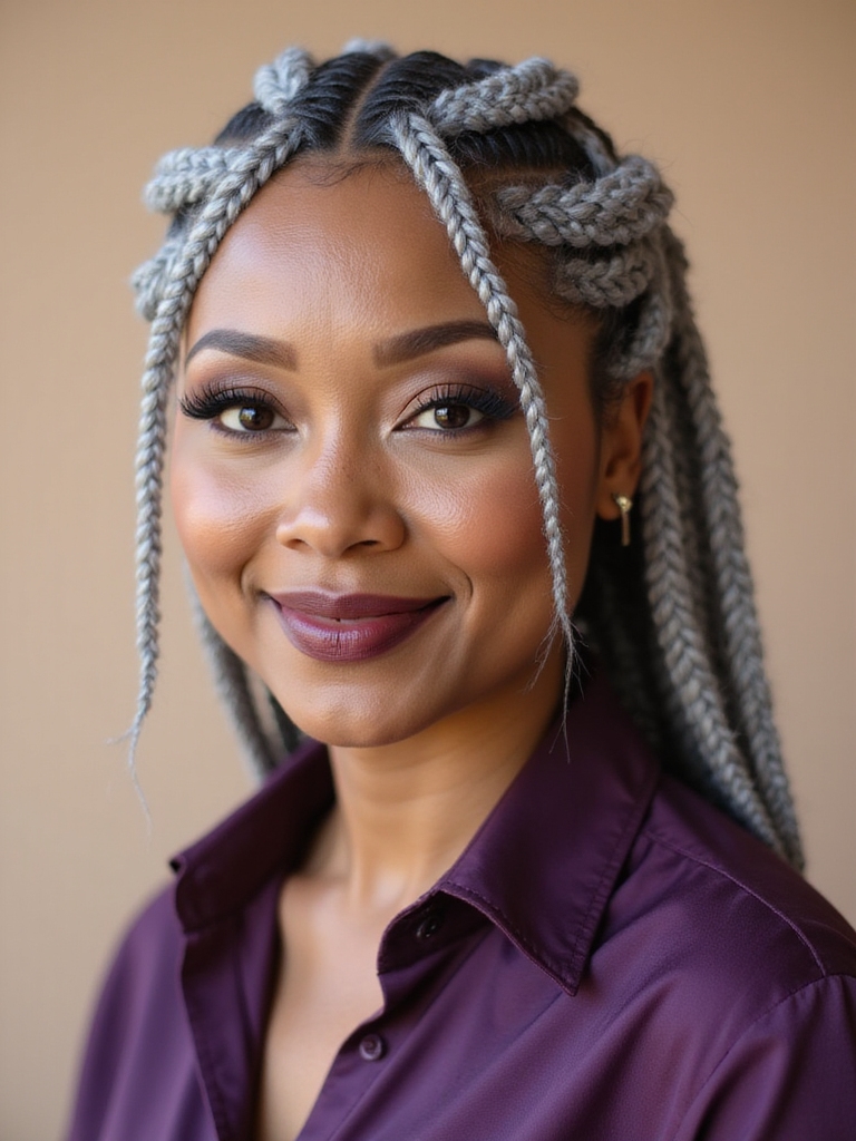 celebrating grey hair elegance