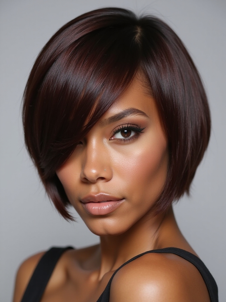 chic angled bob hairstyle