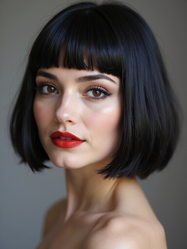 chic blunt cut bob