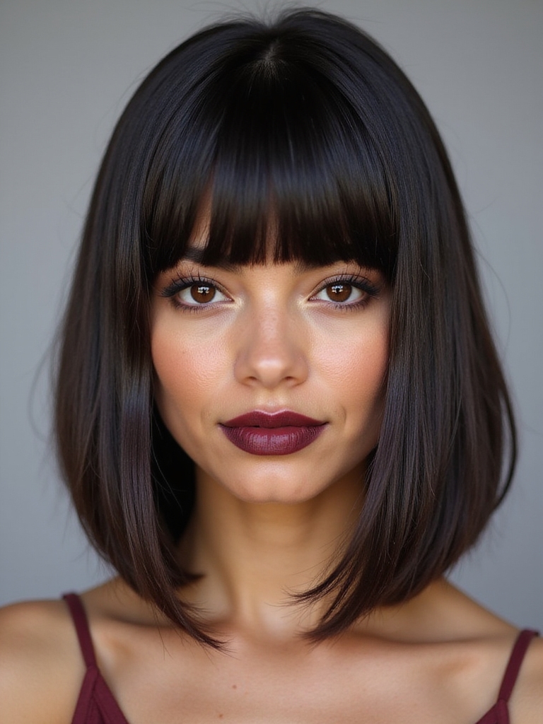 chic blunt cut with texture