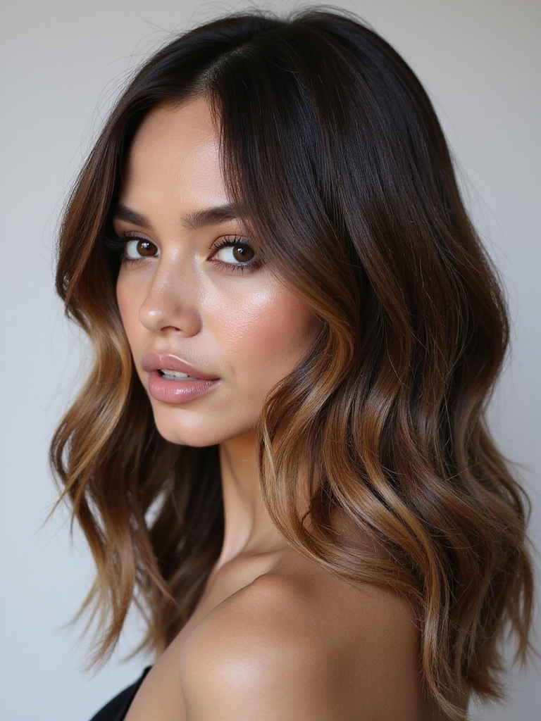 chic deep side part