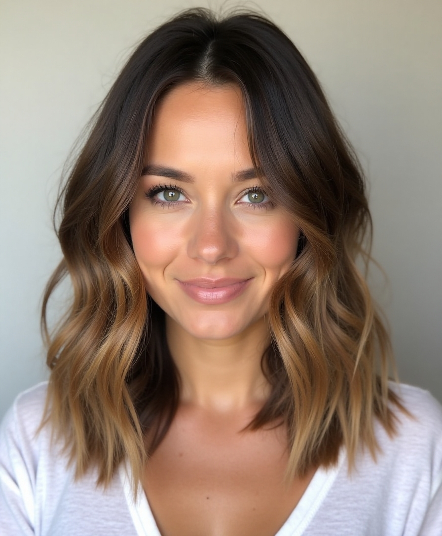 chic face framing hair layers