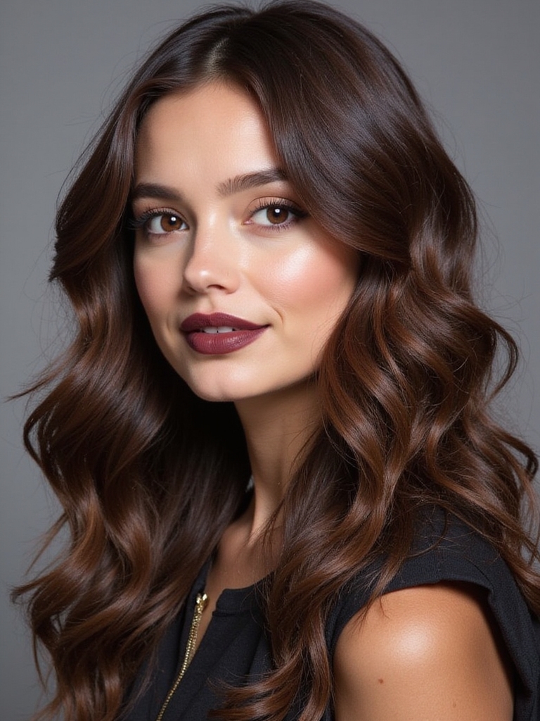 chic haircuts for chocolate brown