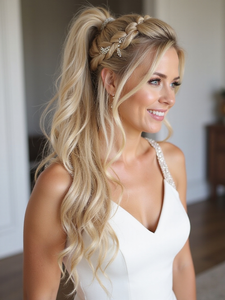 chic high ponytail braid