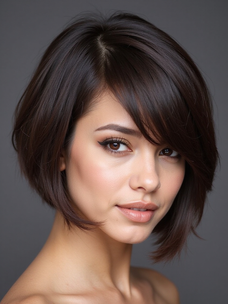 chic low maintenance angled bob