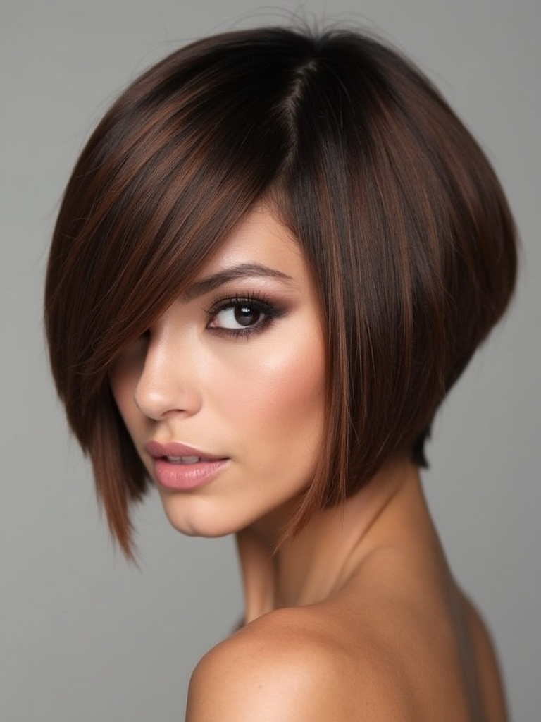 chic voluminous stacked bob