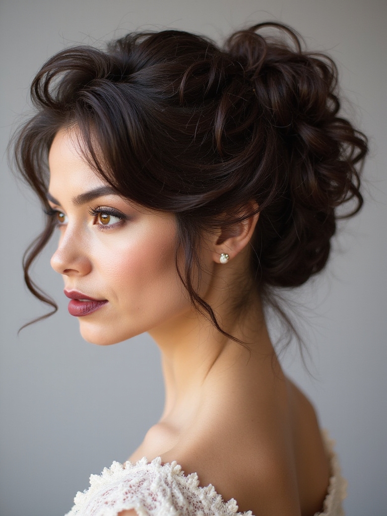 chic wavy textured bun
