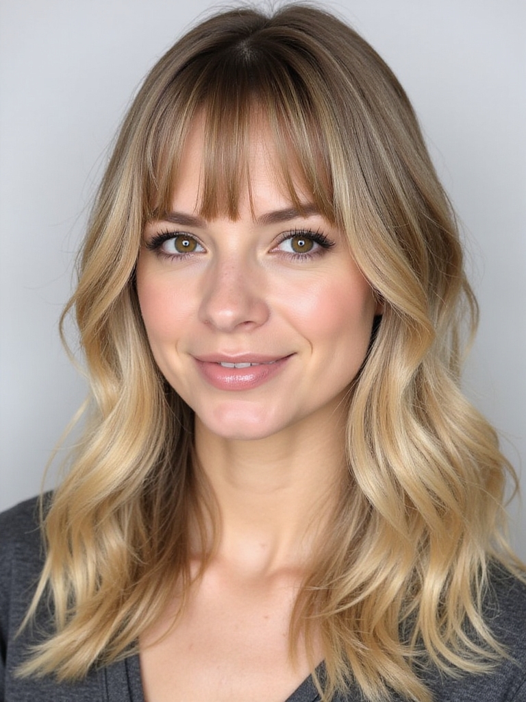 curtain bangs for square faces