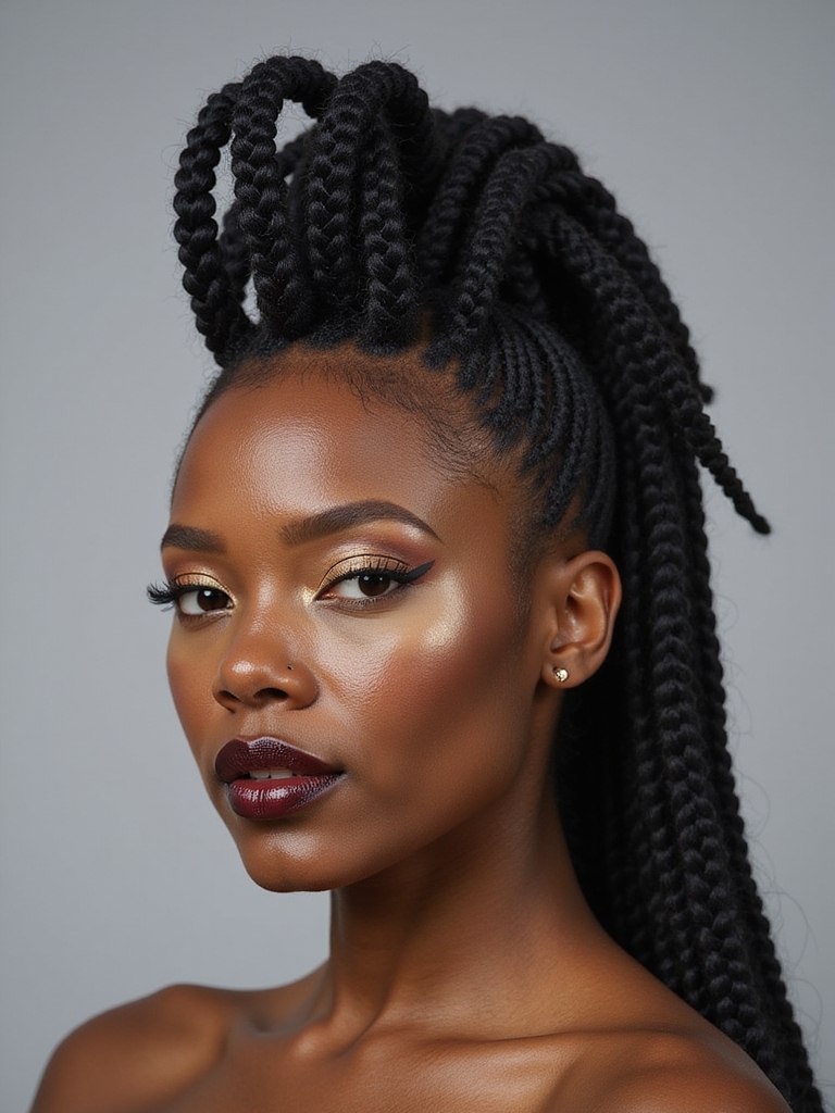 diy braided mohawk tutorial
