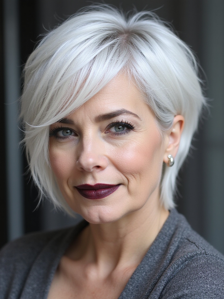 edgy asymmetrical bob transformation