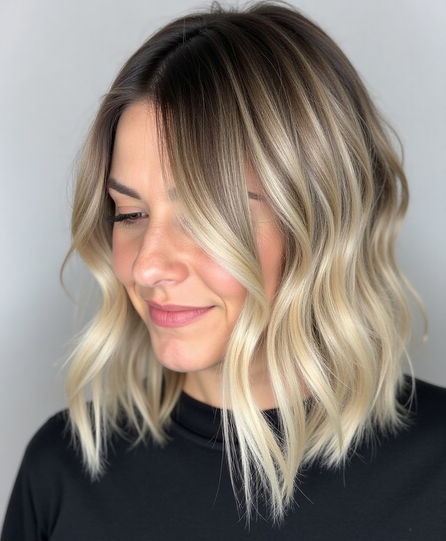 edgy asymmetrical layered bob