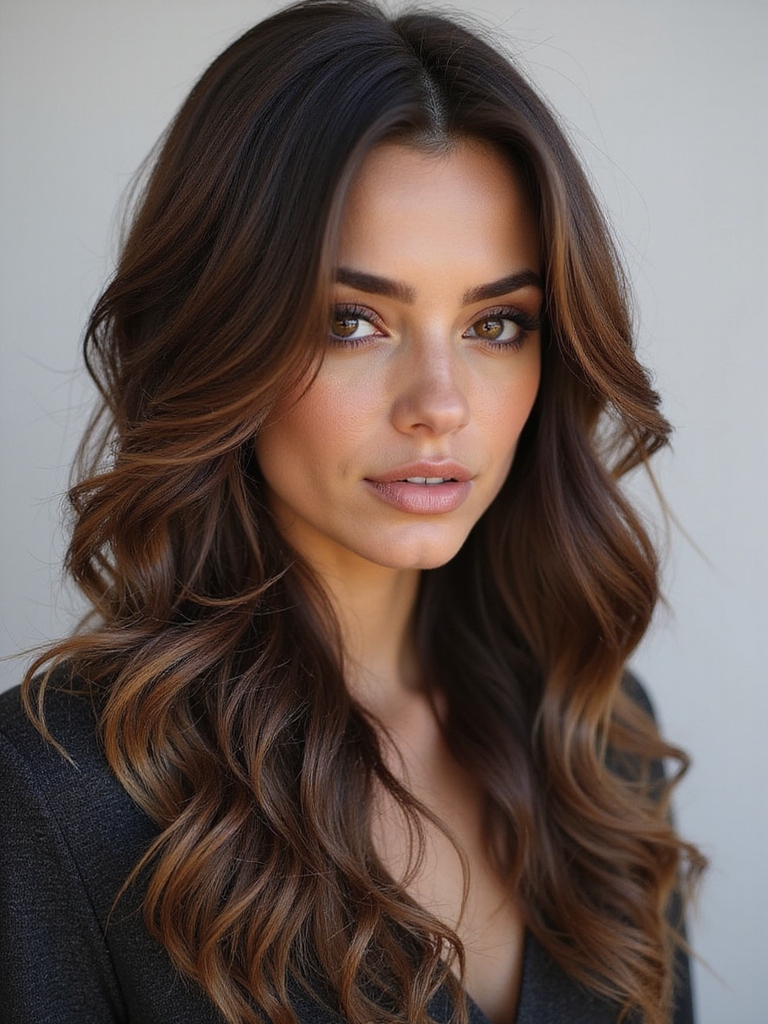 edgy layered face framing style