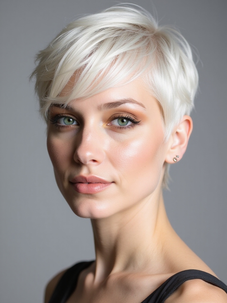 edgy layered pixie cut