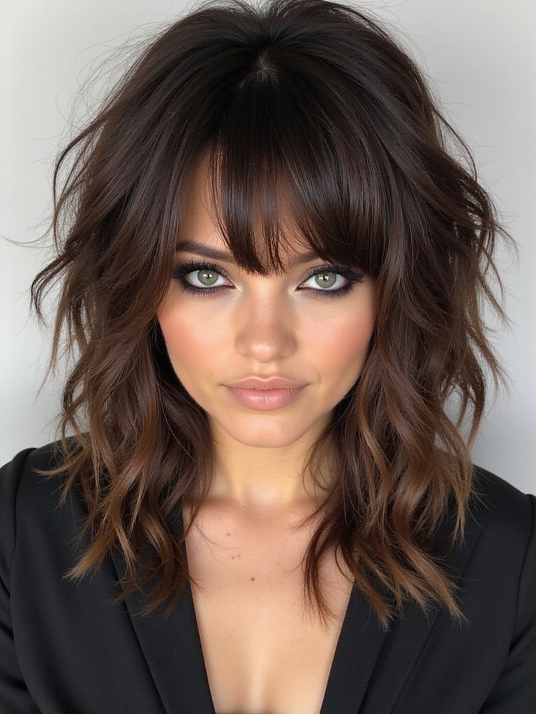 edgy shaggy layered hairstyle