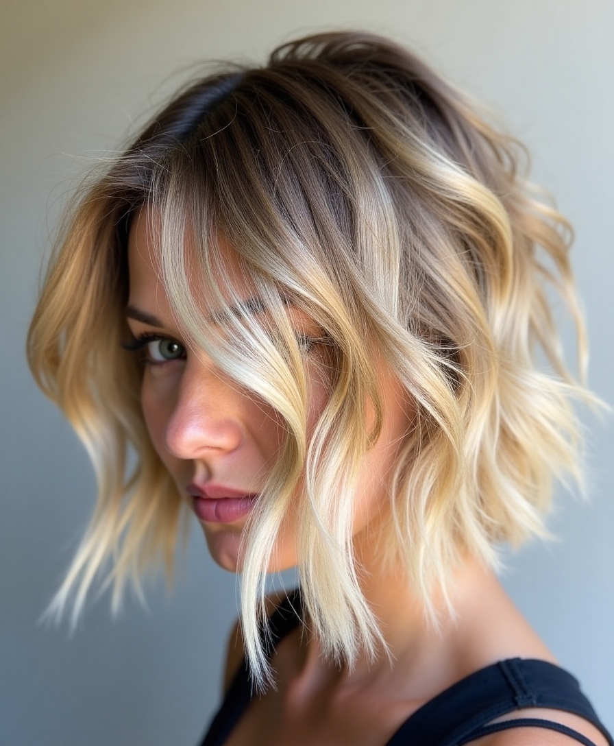 effortless chic messy bob