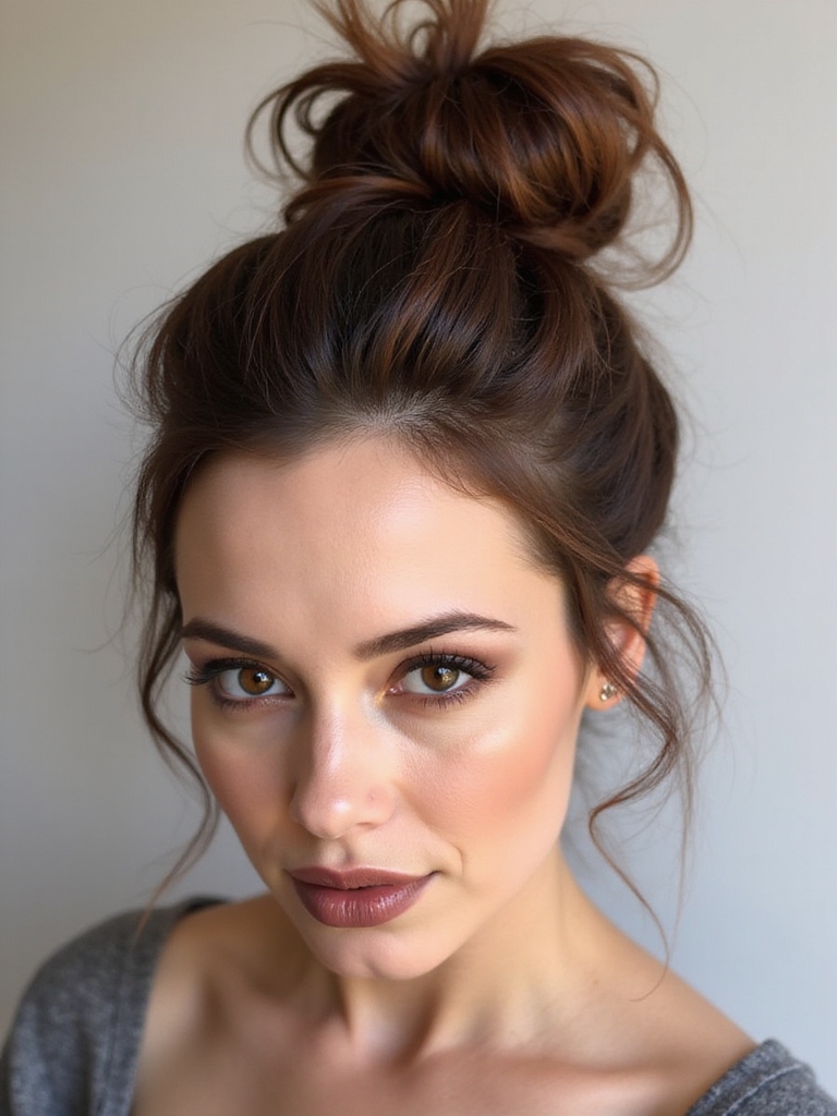 effortless chic messy bun
