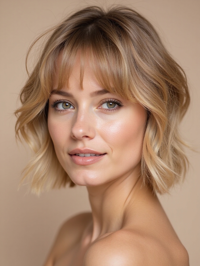 effortless curtain bangs styling