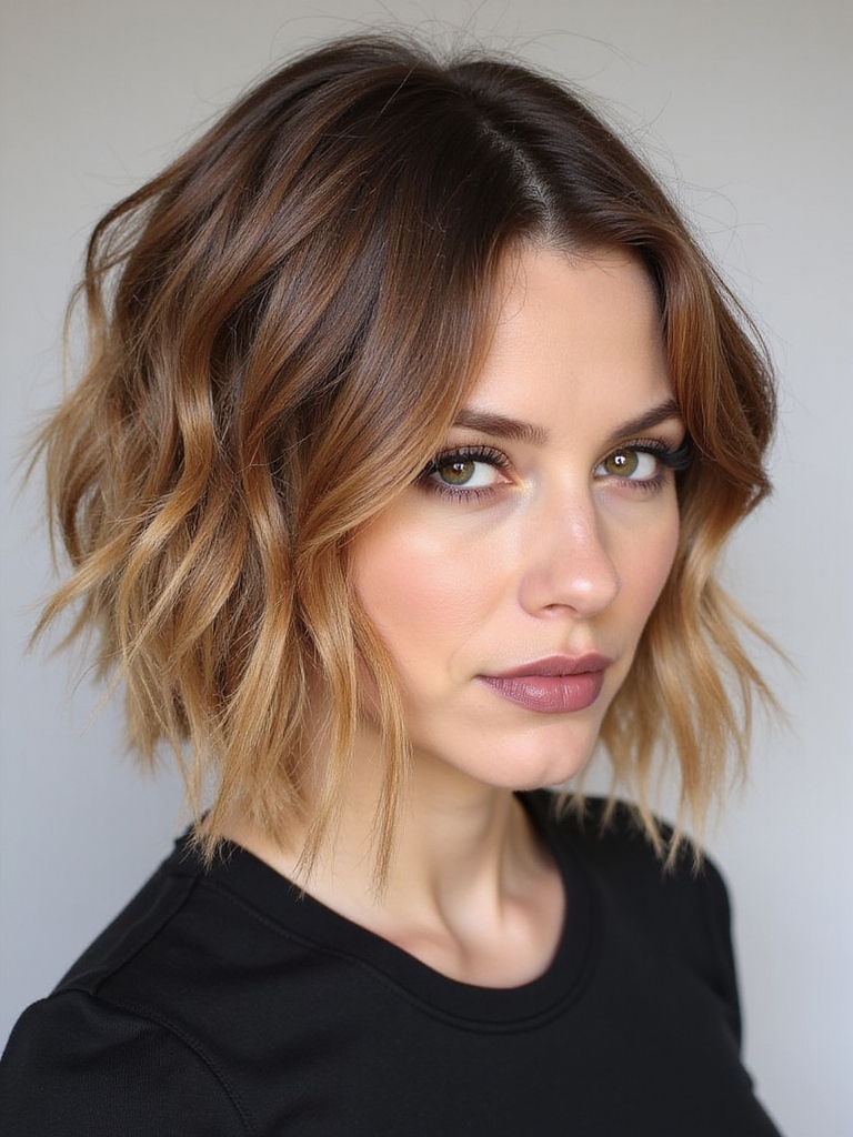 effortless messy bob layers