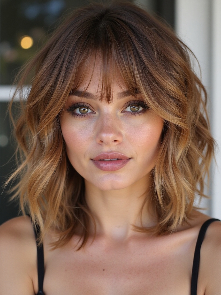 effortless stylish shag haircut