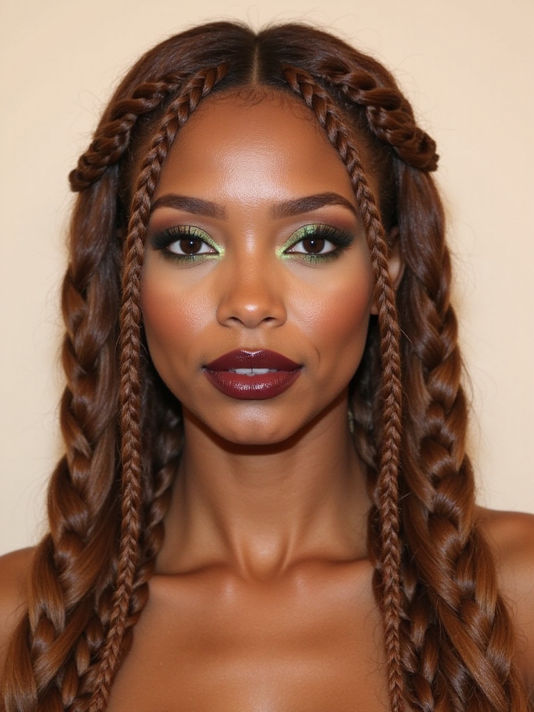 effortlessly chic double braids