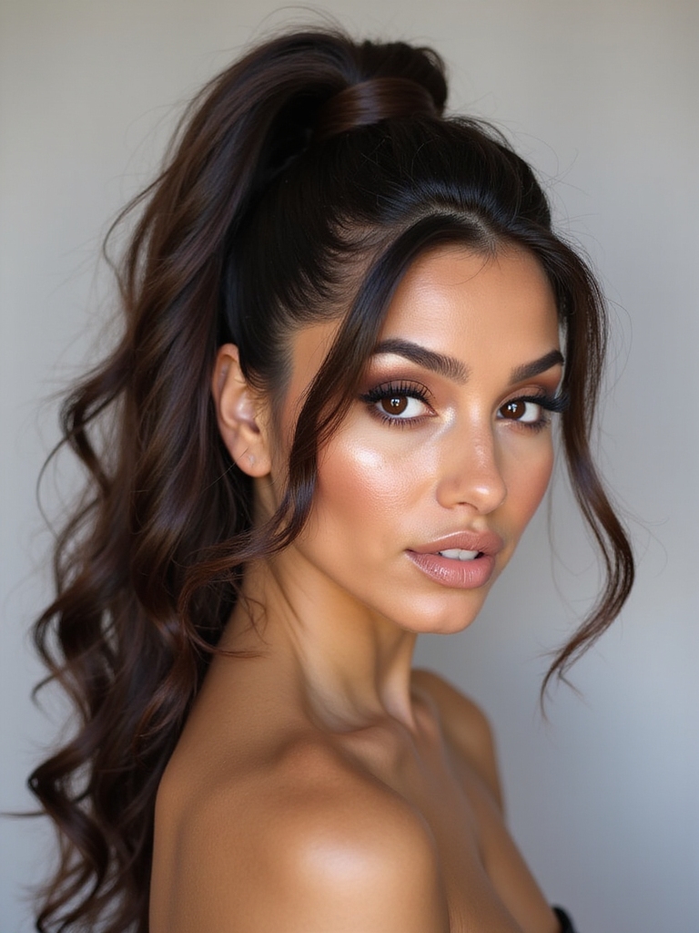 effortlessly chic knotted ponytail
