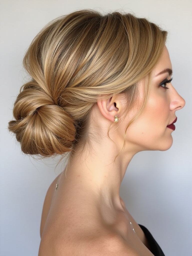elegant chignon with embellishments
