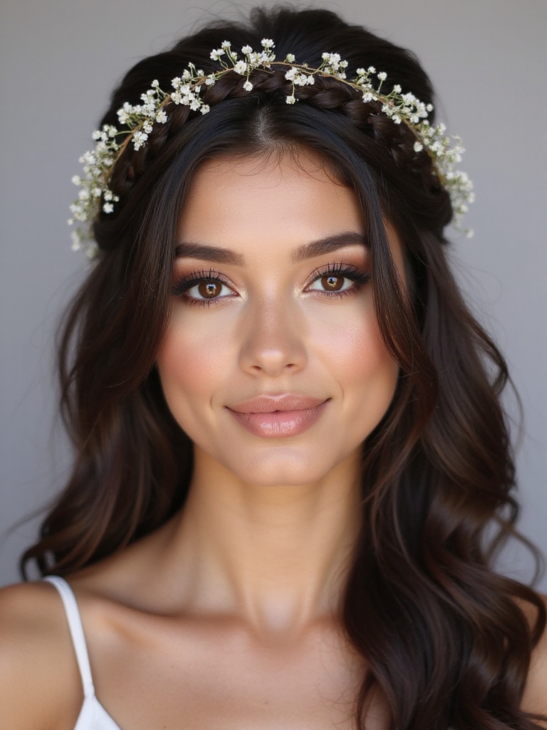 elegant half up hairstyle