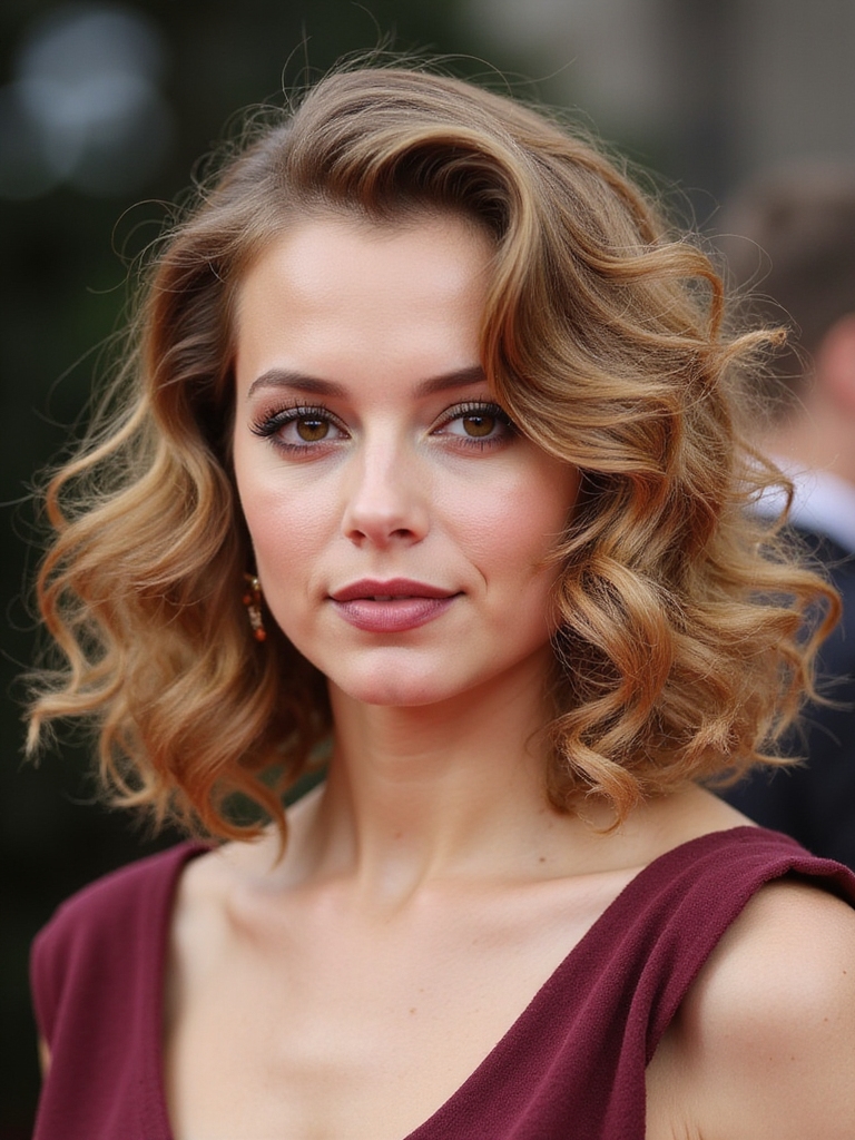 elegant short hair curls