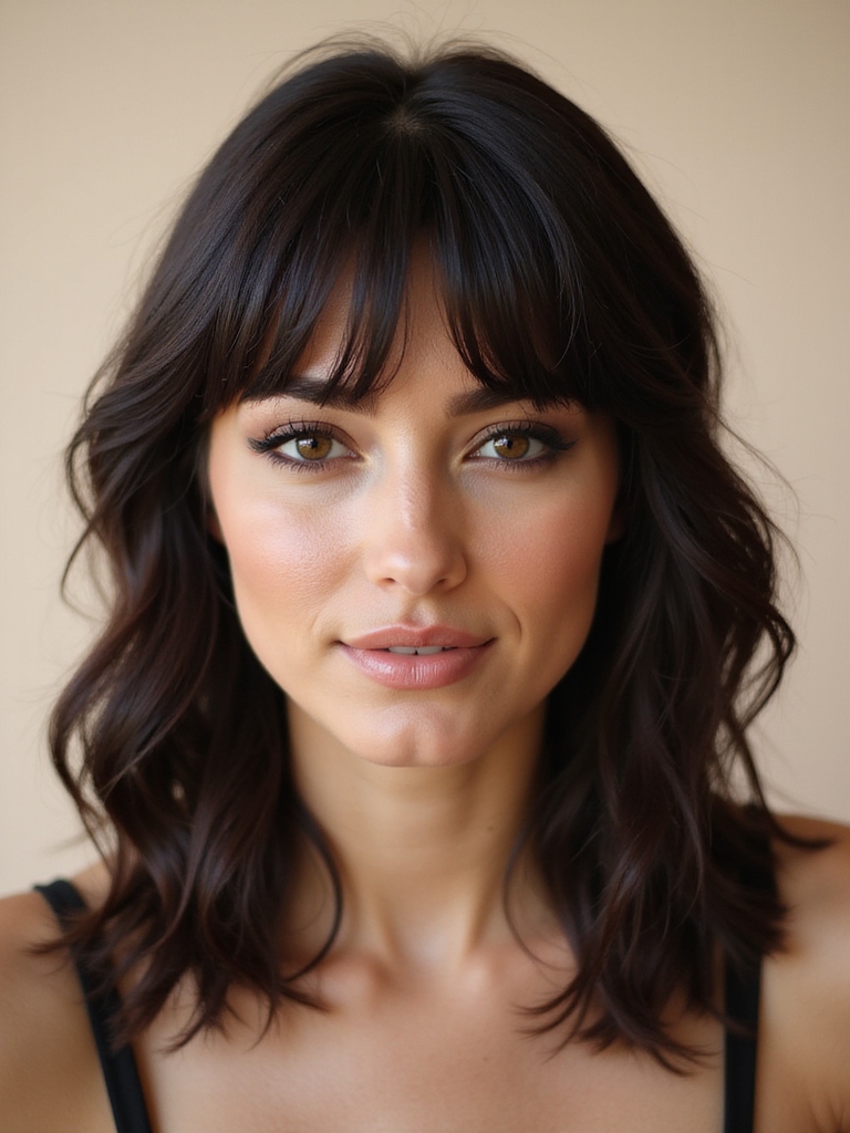 elegant side swept bangs versatility