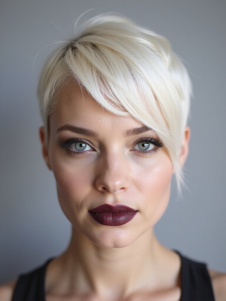 elegant sleek pixie transformation