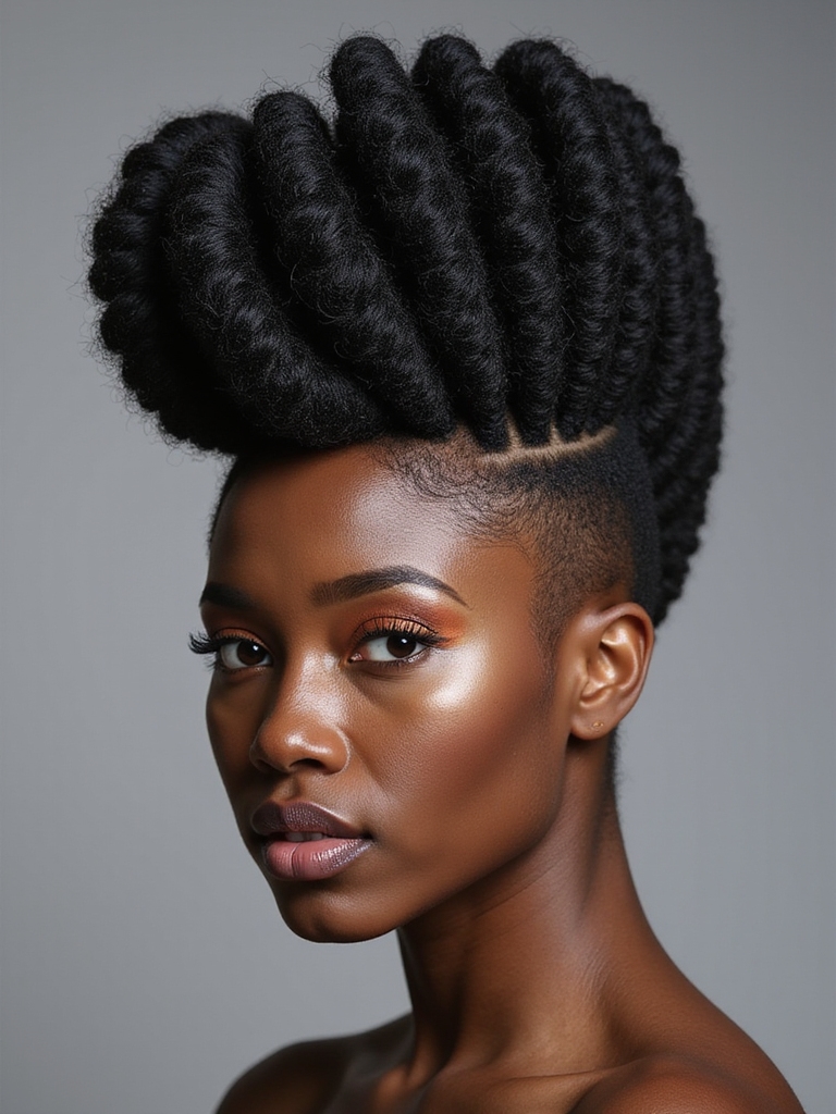 elegant twisted hair design