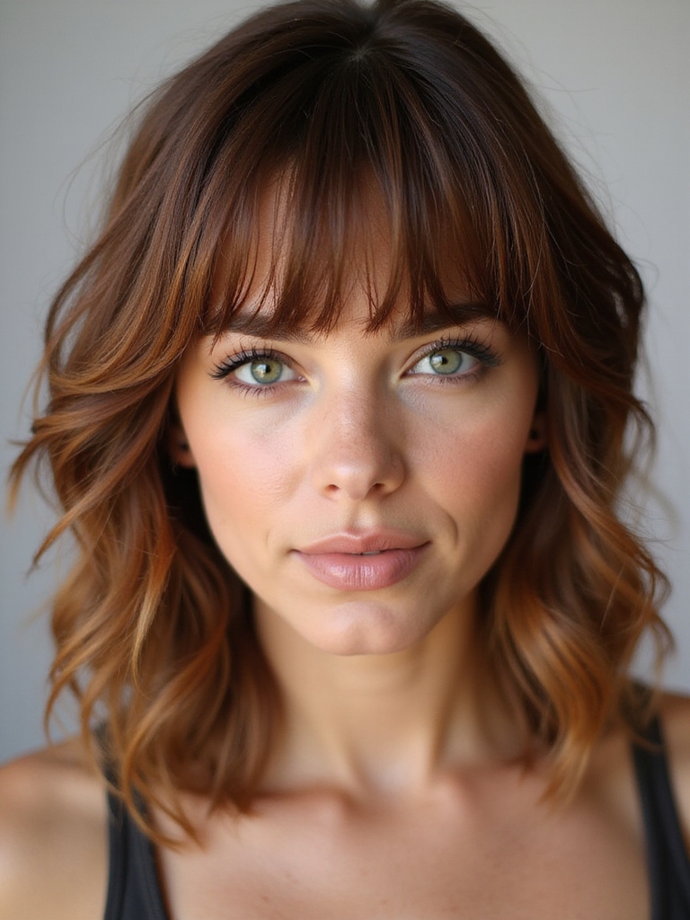 elegant wispy fringe styling