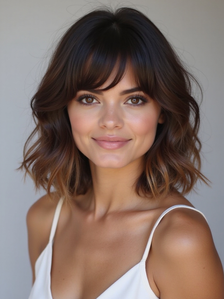 face framing bob bangs