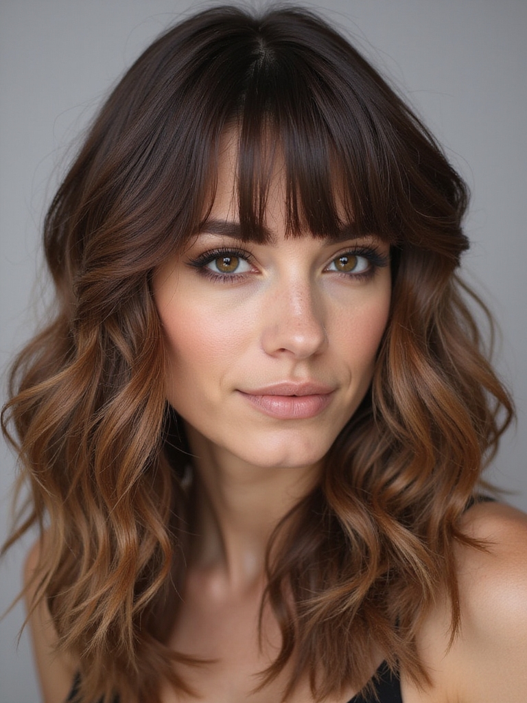 flattering long layered waves