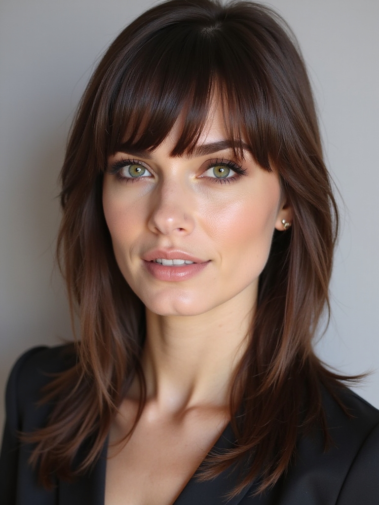 flattering side swept bangs magic